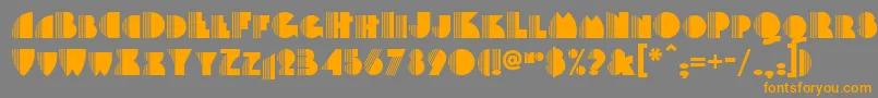 Backstage Font – Orange Fonts on Gray Background