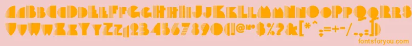 Backstage Font – Orange Fonts on Pink Background
