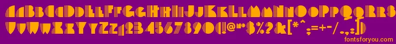 Backstage Font – Orange Fonts on Purple Background