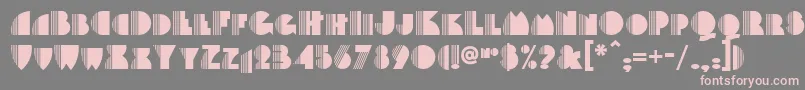 Backstage-fontti – vaaleanpunaiset fontit harmaalla taustalla
