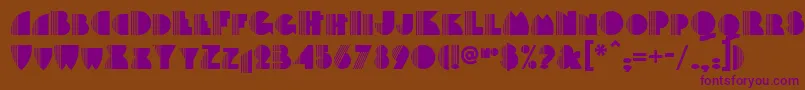 Backstage Font – Purple Fonts on Brown Background