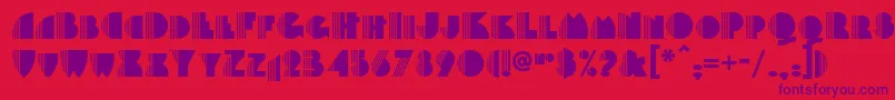 Backstage-fontti – violetit fontit punaisella taustalla