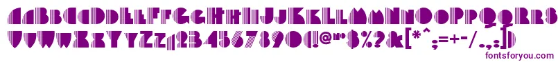 Backstage-fontti – violetit fontit valkoisella taustalla