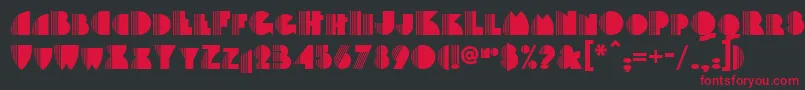 フォントBackstage – 黒い背景に赤い文字
