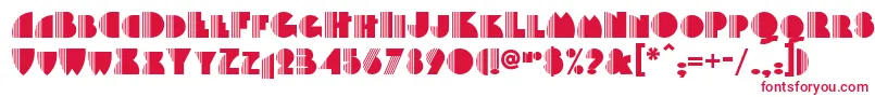 フォントBackstage – 白い背景に赤い文字