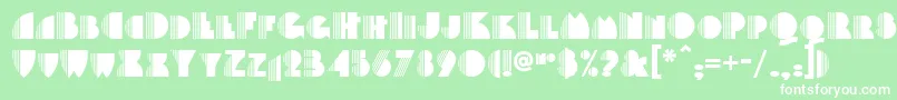 Backstage-fontti – valkoiset fontit vihreällä taustalla
