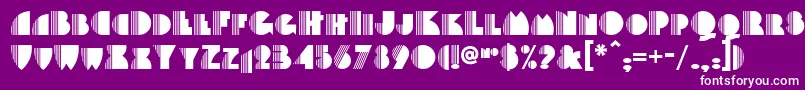 フォントBackstage – 紫の背景に白い文字