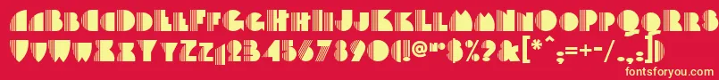 Backstage Font – Yellow Fonts on Red Background
