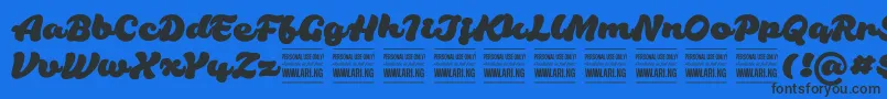 HabaneroPersonalUseOnly Font – Black Fonts on Blue Background