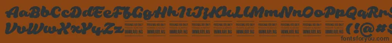 Шрифт HabaneroPersonalUseOnly – чёрные шрифты на коричневом фоне