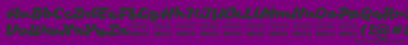 フォントHabaneroPersonalUseOnly – 紫の背景に黒い文字