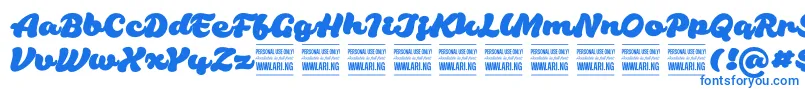 HabaneroPersonalUseOnly Font – Blue Fonts on White Background