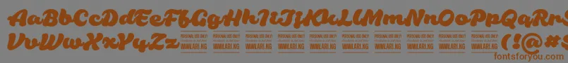 HabaneroPersonalUseOnly Font – Brown Fonts on Gray Background