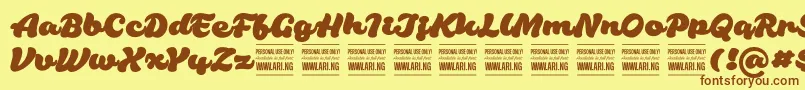 HabaneroPersonalUseOnly Font – Brown Fonts on Yellow Background