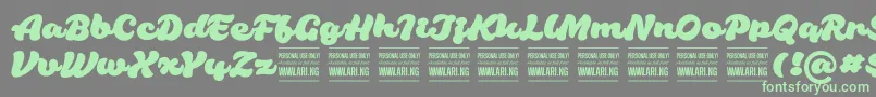 HabaneroPersonalUseOnly Font – Green Fonts on Gray Background