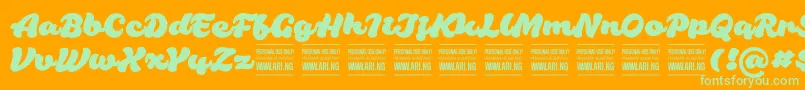 HabaneroPersonalUseOnly Font – Green Fonts on Orange Background