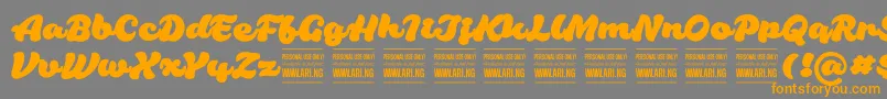 HabaneroPersonalUseOnly Font – Orange Fonts on Gray Background