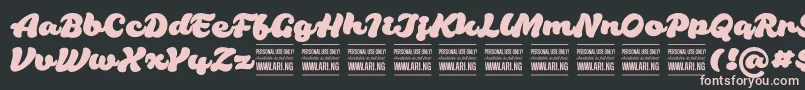 HabaneroPersonalUseOnly Font – Pink Fonts on Black Background