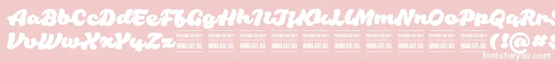 HabaneroPersonalUseOnly Font – White Fonts on Pink Background