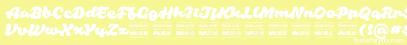 HabaneroPersonalUseOnly Font – White Fonts on Yellow Background
