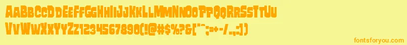 Mindlessbrute Font – Orange Fonts on Yellow Background