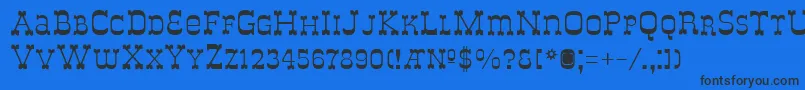 Шрифт ItalyB – чёрные шрифты на синем фоне