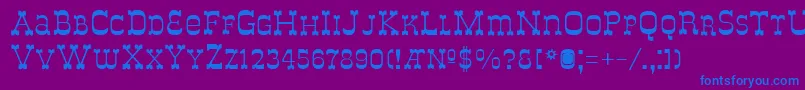 ItalyB Font – Blue Fonts on Purple Background