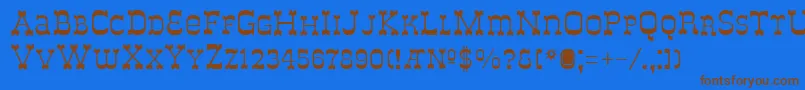 ItalyB Font – Brown Fonts on Blue Background