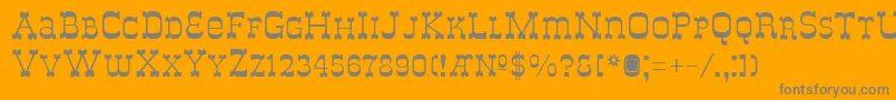 ItalyB-Schriftart – Graue Schriften auf orangefarbenem Hintergrund