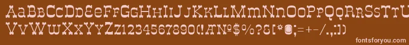 ItalyB Font – Pink Fonts on Brown Background
