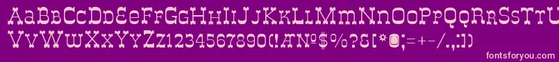 ItalyB Font – Pink Fonts on Purple Background