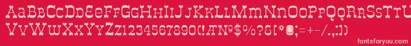ItalyB Font – Pink Fonts on Red Background