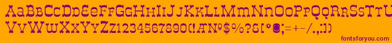 ItalyB Font – Purple Fonts on Orange Background