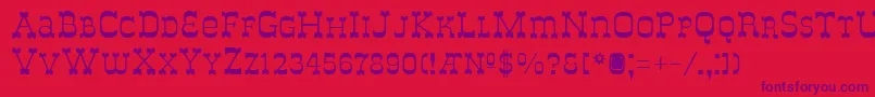 ItalyB Font – Purple Fonts on Red Background