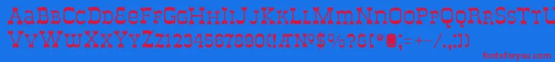 ItalyB Font – Red Fonts on Blue Background