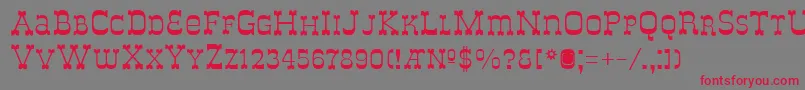 ItalyB Font – Red Fonts on Gray Background