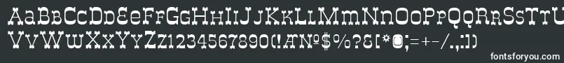 Шрифт ItalyB – белые шрифты на чёрном фоне