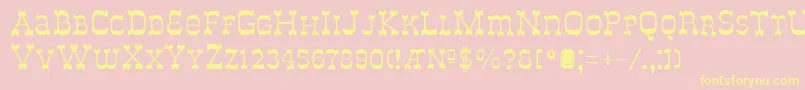 ItalyB Font – Yellow Fonts on Pink Background
