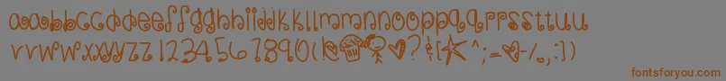 Sweetmemories Font – Brown Fonts on Gray Background