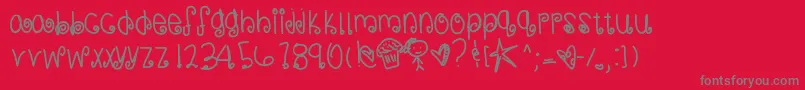fuente Sweetmemories – Fuentes Grises Sobre Fondo Rojo
