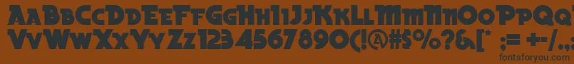 Becker ffy Font – Black Fonts on Brown Background