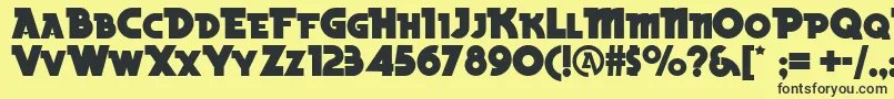 Becker ffy Font – Black Fonts on Yellow Background