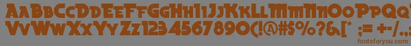 Becker ffy Font – Brown Fonts on Gray Background