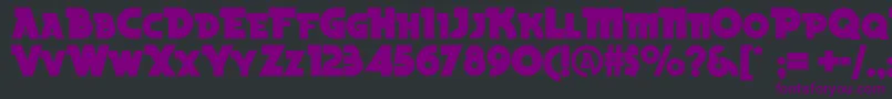 Czcionka Becker ffy – fioletowe czcionki na czarnym tle