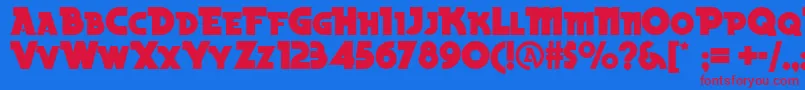 fuente Becker ffy – Fuentes Rojas Sobre Fondo Azul