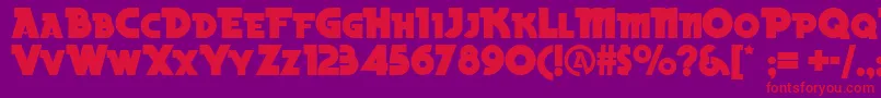 Becker ffy Font – Red Fonts on Purple Background