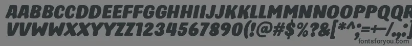 HastroItalic Font – Black Fonts on Gray Background