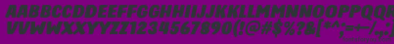 HastroItalic-fontti – mustat fontit violetilla taustalla