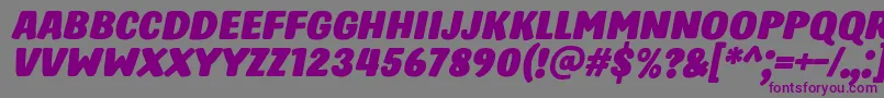 HastroItalic Font – Purple Fonts on Gray Background