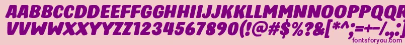 HastroItalic Font – Purple Fonts on Pink Background
